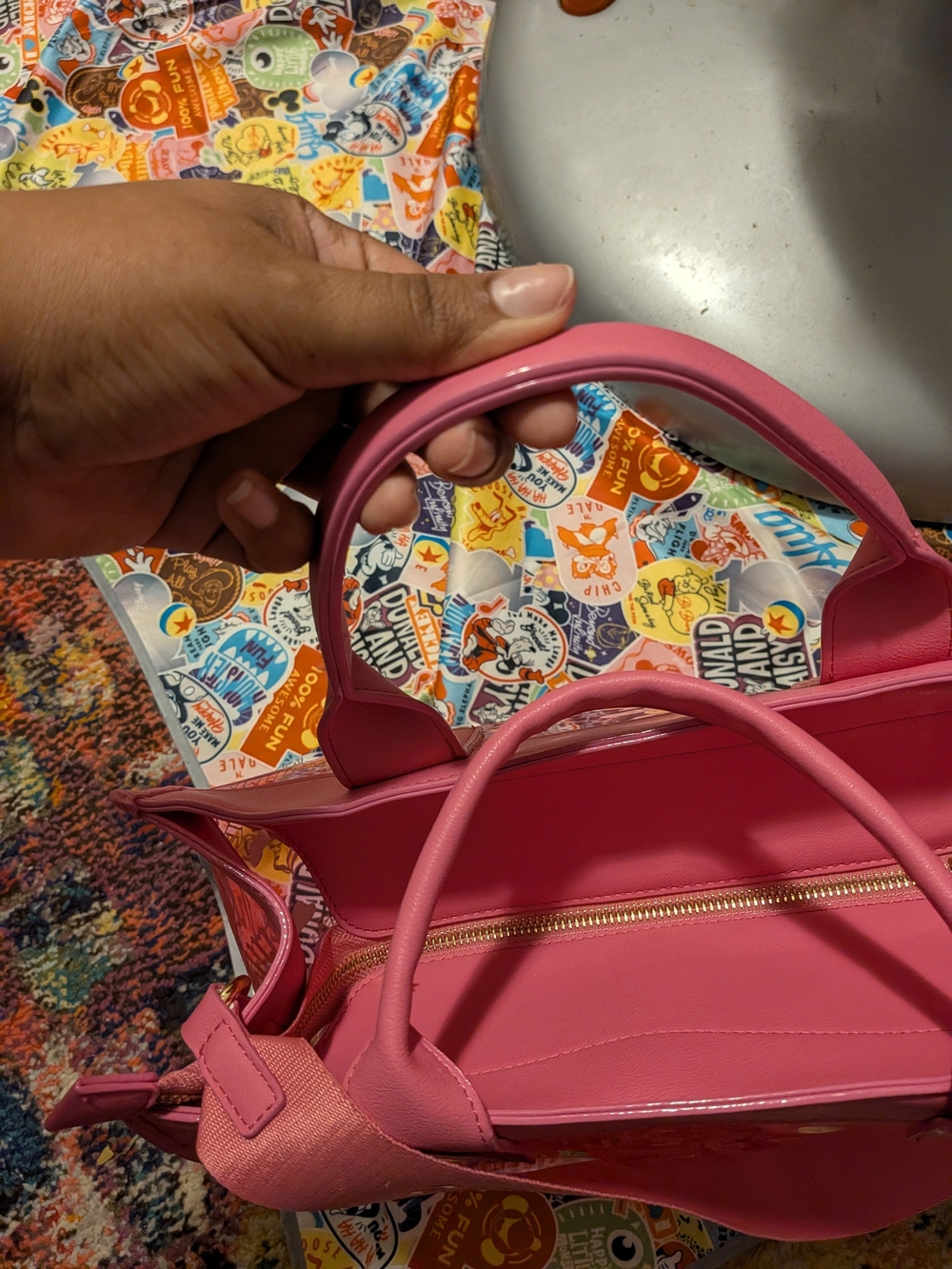 Juicy Couture Beachin Clear Pink Tote Bag with Wide Shoulder Strap - Picture 6 of 11